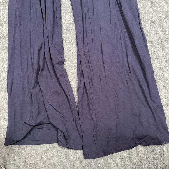 Boden Sz 4 Isla Jersey Jumpsuit Black Red Tie Waist Wide Leg V Neck 3/4 Sleeves - Picture 8 of 13